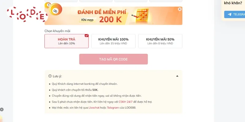 Nạp Tiền Lode88 – Hướng Dẫn Chi Tiết, An Toàn Và Hiệu Quả 3 Một vài lưu ý quan trọng để nạp tiền thành công